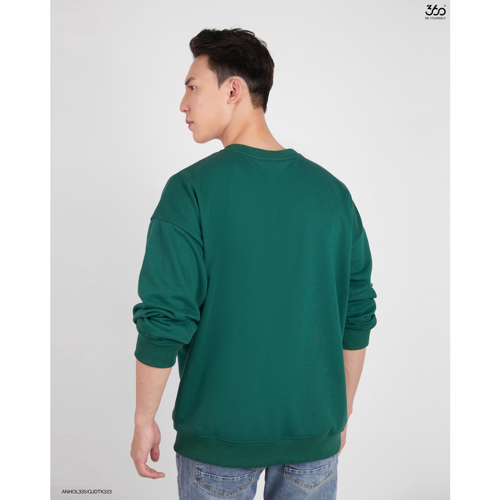 Áo sweater nam form rộng trẻ trung thương hiệu 360 Boutique chất liệu nỉ da cá- ANHOL335