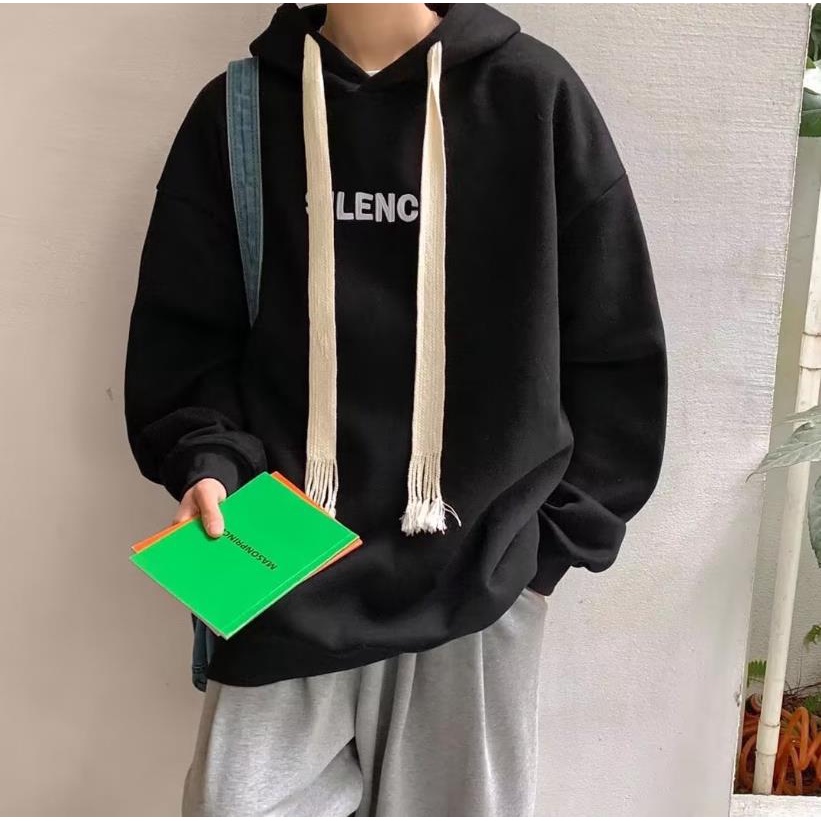 Áo Hoodie Tay Dài Dáng Rộng In Chữ Phong Cách Mỹ Thời Trang Cho Nam Và Nữ Plus Size M-5XL