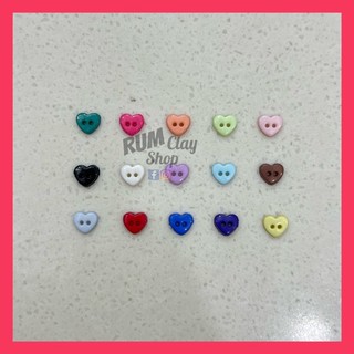 Nút áo Trái tim Nhựa 6mm dành cho obitsu, bjd, Búp bê