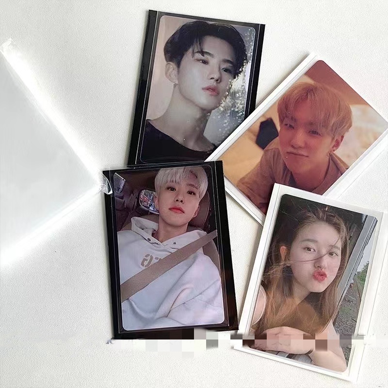 Thẻ Ảnh Dạng Nhám Trong Suốt Màu Đen 20dmm 61 * 91mm