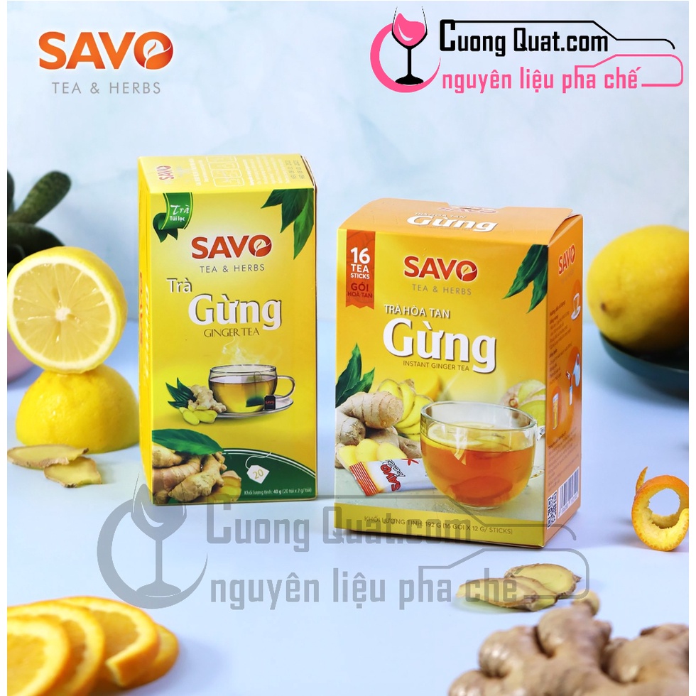 Trà Gừng Túi Lọc - SAVO ( Hộp 20 gói x 2g )