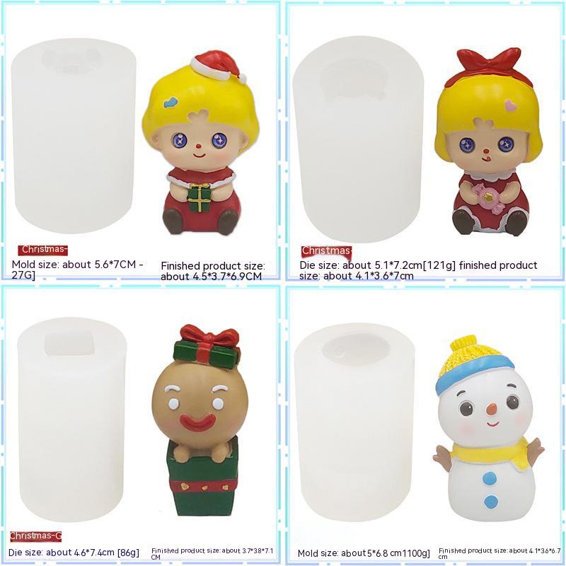 Khuôn Silicone Tạo Hình Làm Bánh Kẹo / Sô Cô La Hình Người Tuyết / Tuần Lộc Giáng Sinh 3
