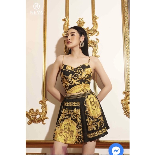 NEVA newtag áo 2 dây hoạ tiết baroque mới nguyên tag M/L