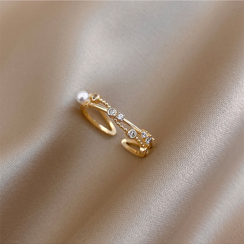 Nhẫn Hở Đính Đá zircon Thời Trang Mới Cho Nữ