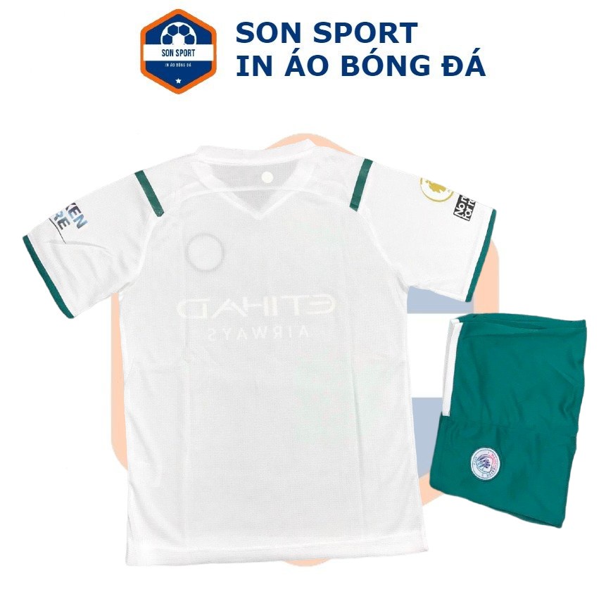 Bộ Quần Áo Bóng Đá Fex Thái CLB Manchester City Trắng