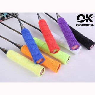 Quấn cán vợt cầu lông, vợt tennis bằng vải, êm tay thấm hút mồ hôi khử mùi kháng khuẩn hiệu quả