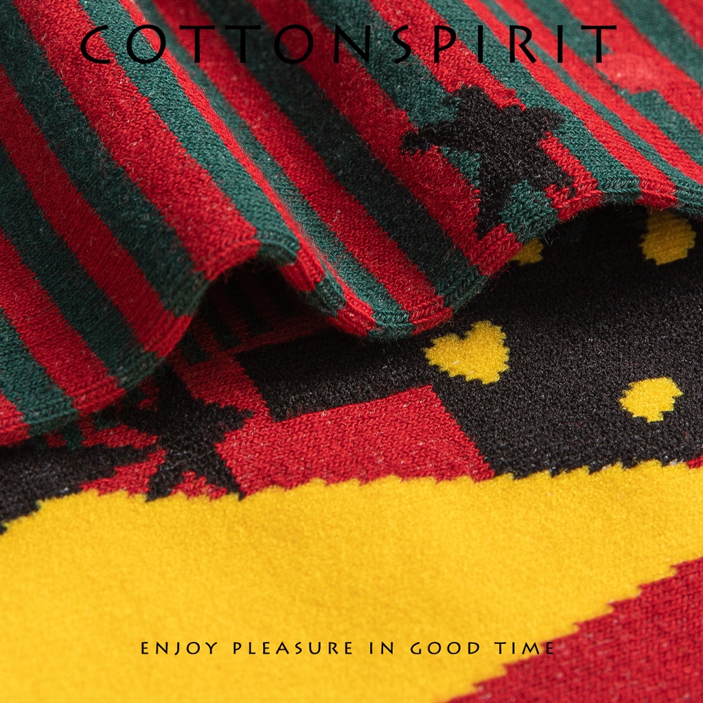 Vớ noel nữ Tất noel Giáng sinh nữ cổ cao Họa tiết Cá tính Cao cấp chất dày dặn Phong cách Hàn Quốc Thu Đông Giữ ấm