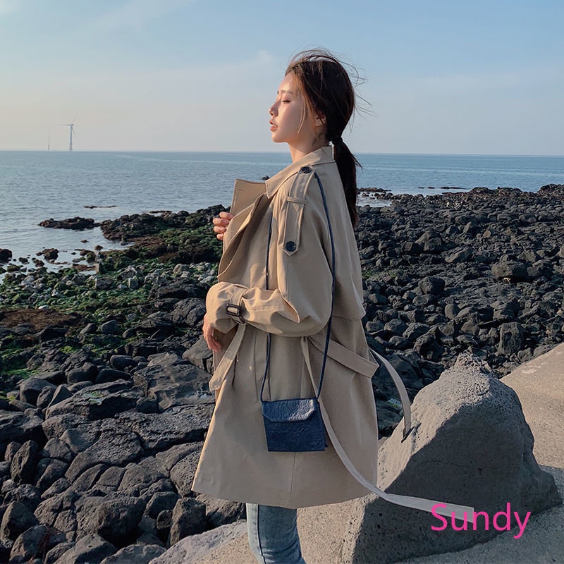 Áo Khoác Kaki Tay Dài Dáng Rộng Thời Trang Thu Đông Hàn Quốc Dành Cho Nữ