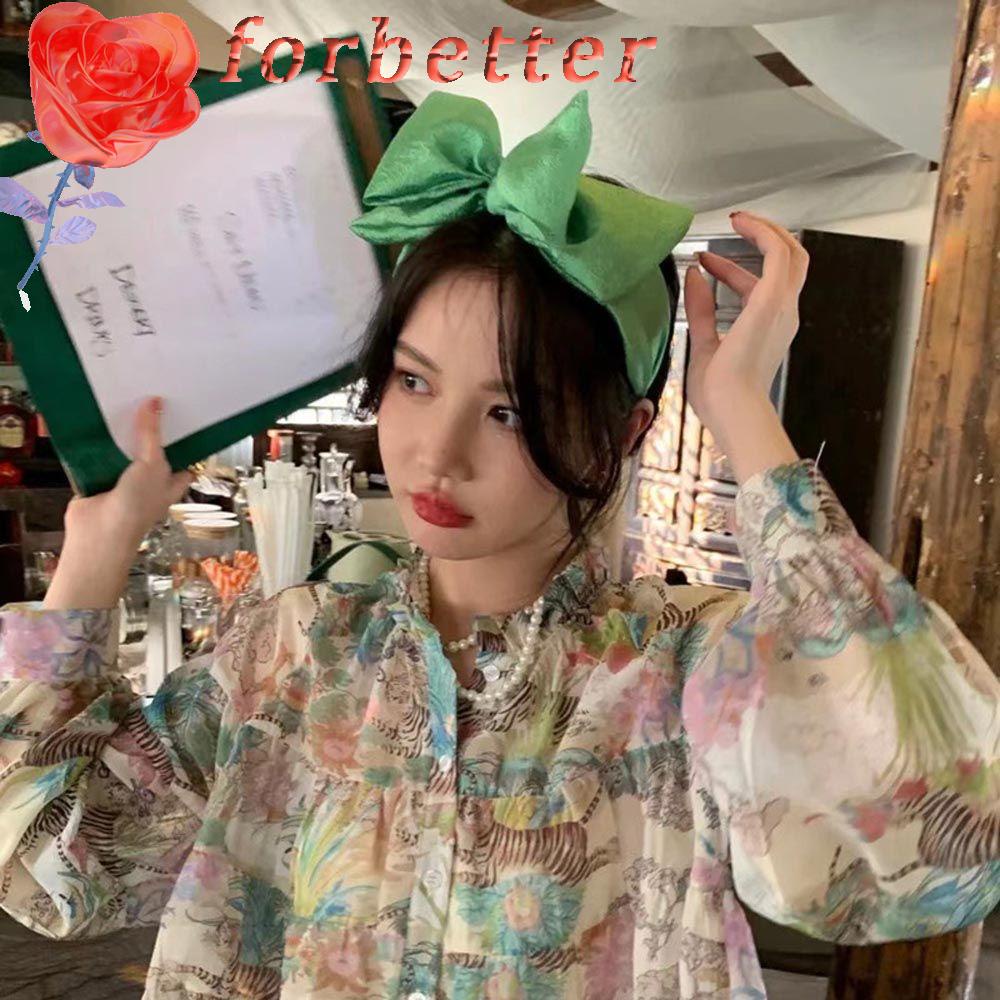 Băng Đô Cài Tóc Bản Rộng Màu Sắc Ngọt Ngào Chống Trượt Thời Trang Cho Nữ