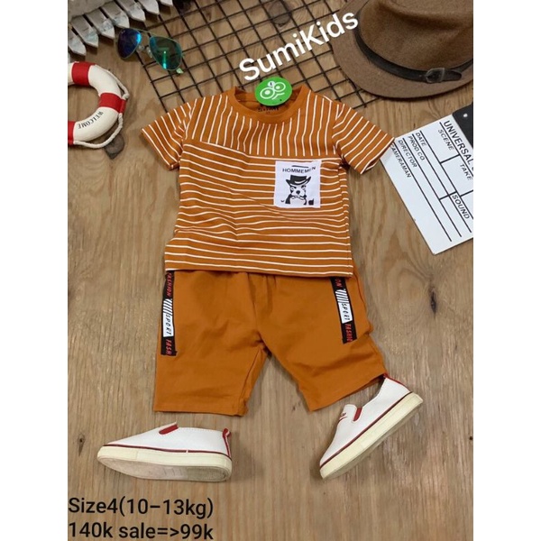 Bộ Lửng Sọc Phong Cách Cho Bé