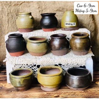 Chậu lu sứ mini trồng cây