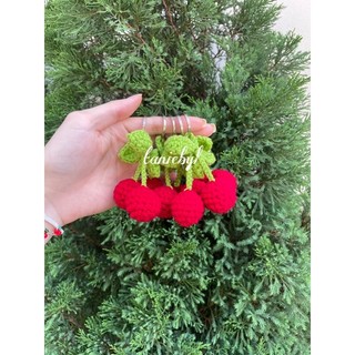 Móc Khoá Cherry Bằng Len Handmade