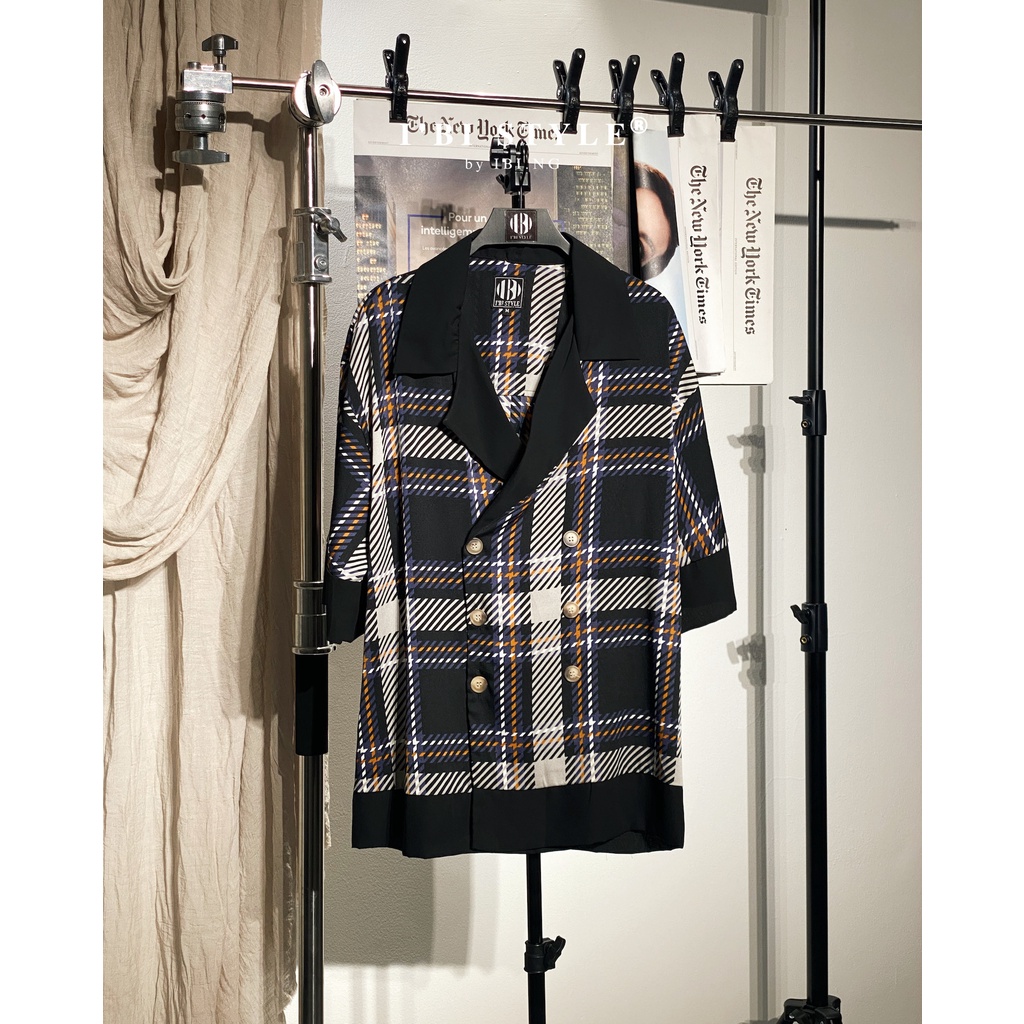 Áo Somi Tay Ngắn Hoạ Tiết Caro