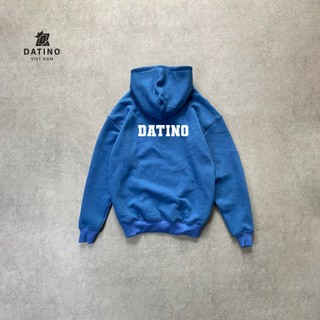 Áo hoodie nỉ xanh bích Signature DATINO form Oversize 100% Cotton thun nỉ bông mịn cao cấp chất dày dặn, chuẩn xịn