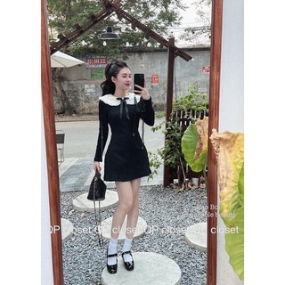 Váy len bèo nơ cổ tiểu thư 🎀
