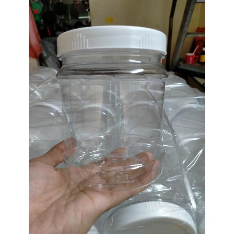 Lọ hũ nhựa 1kg nắp trắng đựng thực phẩm sạch giá rẻ VN