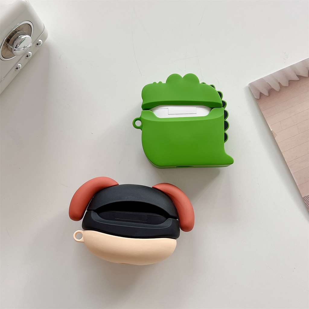 Vỏ Bảo Vệ Hộp Sạc Tai Nghe bluetooth Không Dây Baseus Bowie WM05 Bằng Silicon Mềm Họa Tiết Hoạt Hình 3D Dễ Thương