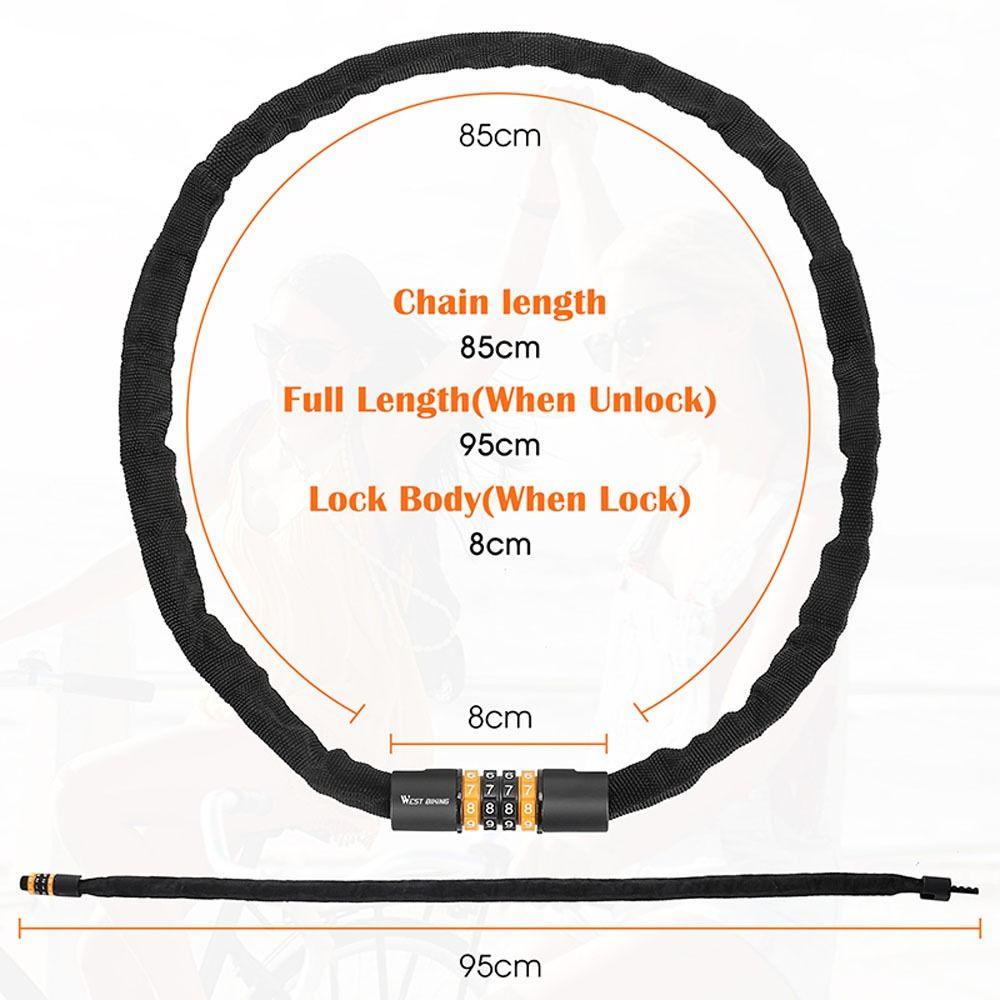 Dây Xích Khóa Xe Đạp Có Mật Khẩu An Toàn Tiện Dụng