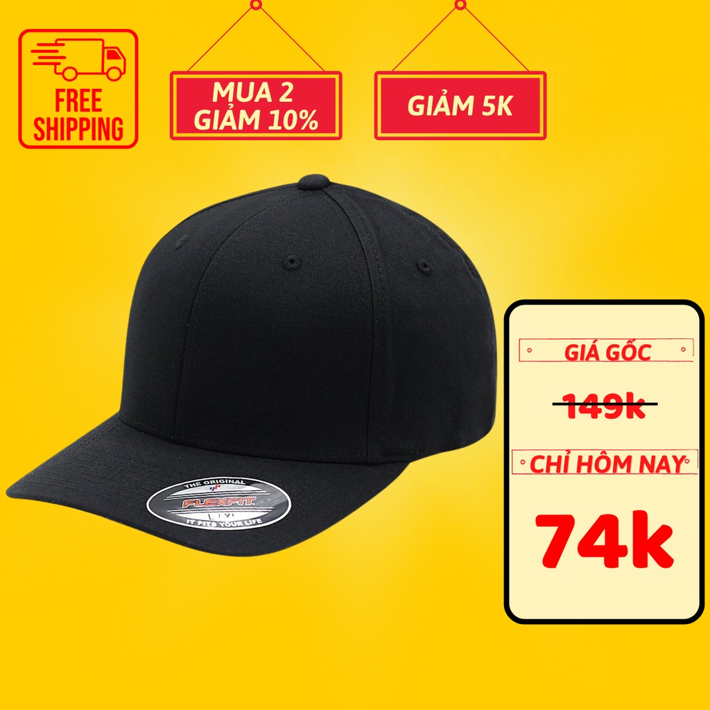 Mũ lưỡi trai trơn, Mũ lưỡi trai đen Unisex thời trang