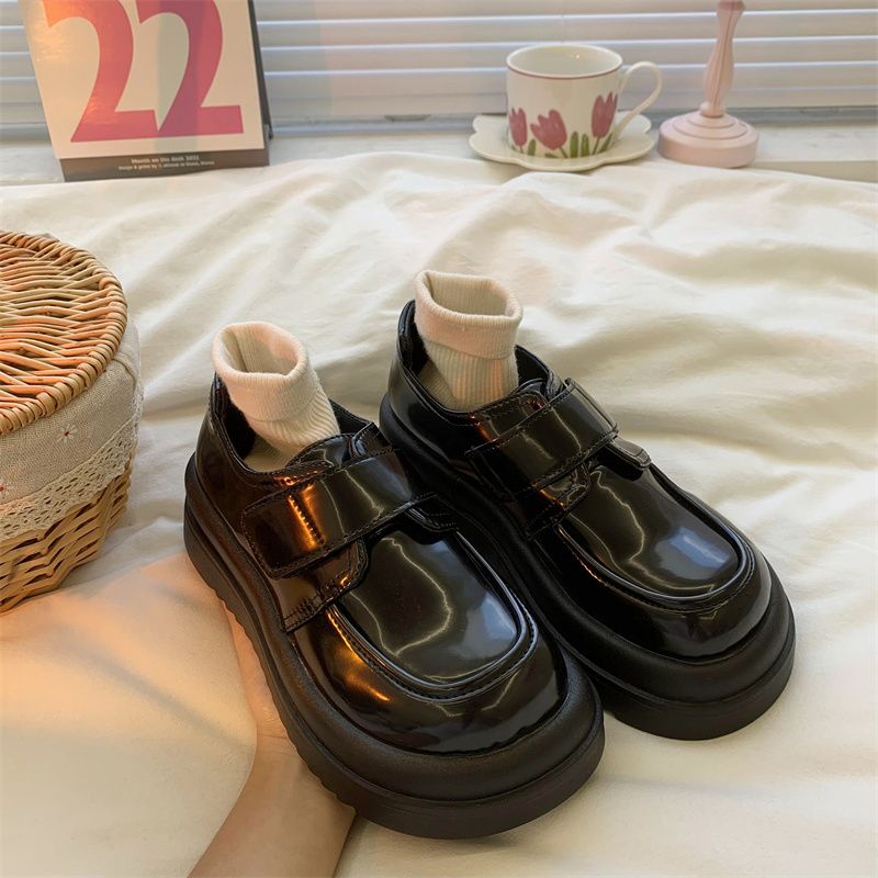 IMAODOU Giày da nữ  mũi tròn thời trang xuân thu phong cách Anh quốc 2023