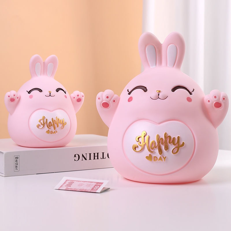 Heo Đất. Ống Heo Tiết Kiệm Hình Thỏ Bunny Phong Cách Mới Năm 2022 Không Thể Đóng Lại Được Làm Quà Sinh Nhật Cho Bé Gái