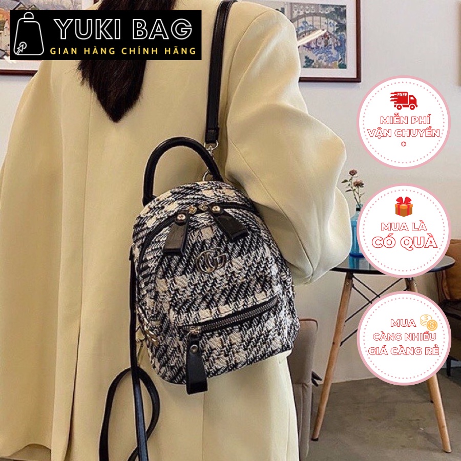 Balo mini đẹp Túi xách nữ đeo chéo đeo vai Yuki Bag, đi chơi, đi học, da đẹp, cao cấp size 20 cm YB120
