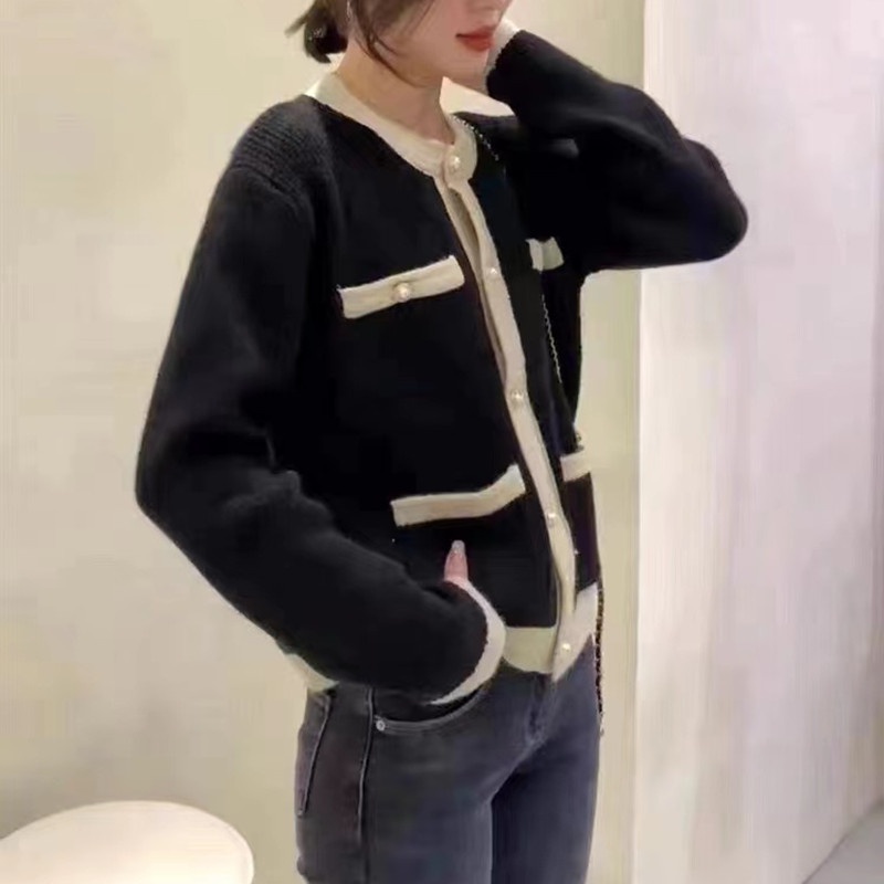 Áo khoác cardigan dệt kim SUXI dáng rộng phong cách vintage thời trang cho nữ