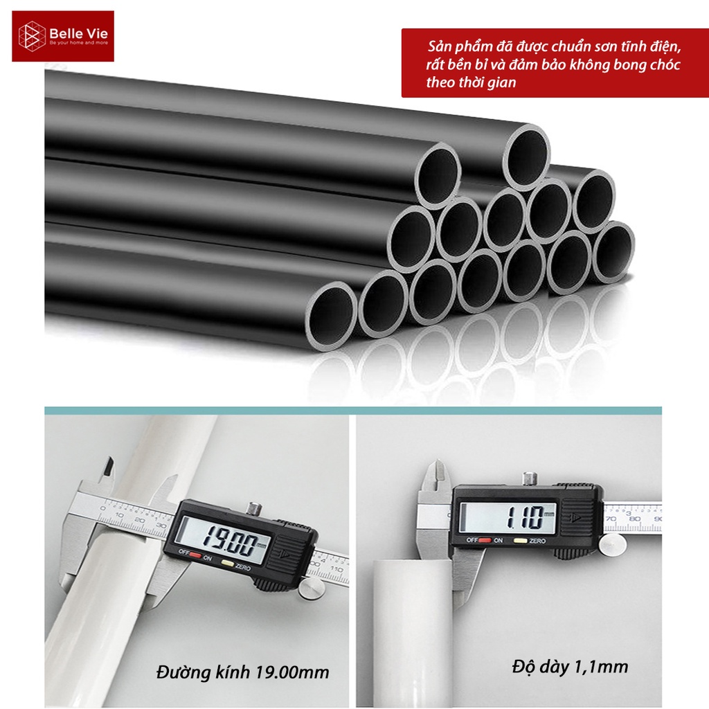 Kệ Treo Quần Áo Bằng Sắt BELLEVIE Giá Treo Quần Áo Kim Loại Chắc Chắn Tiện Lợi 2G-1T