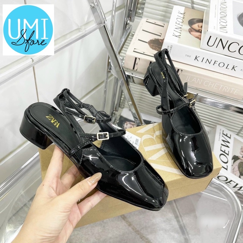 Sandal mũi vuông hở gót zara đế 3cm . Hàng TQXK tag mác đầy đủ xịn xò. Đế 3cm