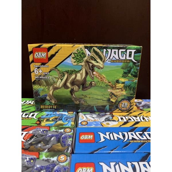 Set lắp ráp 8 con khủng long và nhân vật Ninjago