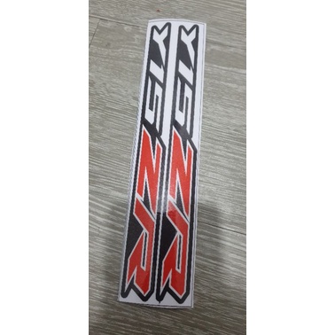 1cặp Chữ dán xe Y15 ZR màu trắng, đỏ 23cm