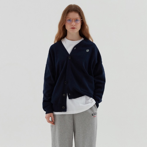 Áo cardigan basic OiOi Rose chính hãng nhiều màu size đại | BASIC PATCH KNIT CARDIGAN