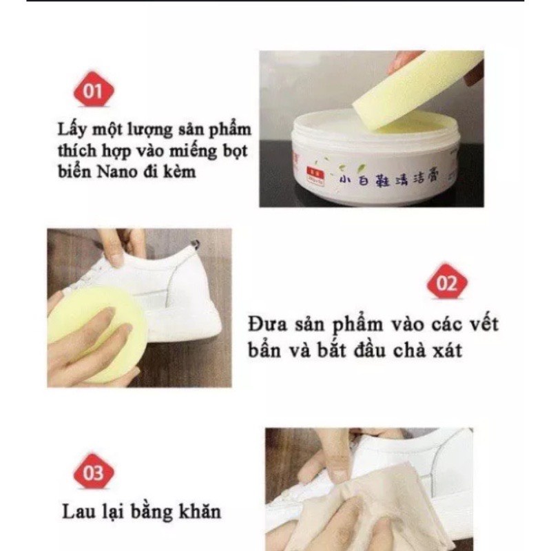 Cao sáp vệ sinh giày,Kem tẩy vết bẩn giày dép và đồ da, kem lau đa năng đánh bay mọi vết bẩn, bảo vệ vật dụng và an toàn