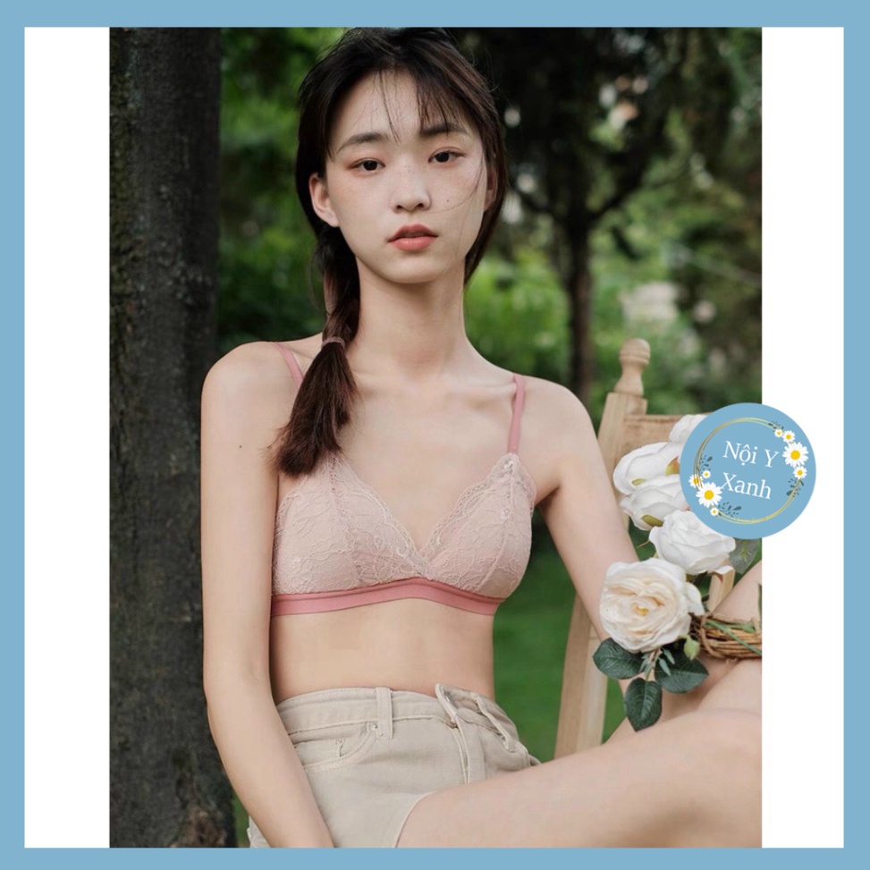 Áo Lót Nữ phối ren thiết kế lưng thoải mái quyến rũ Mã 6915 nội y xanh, chất đẹp, deal tốt