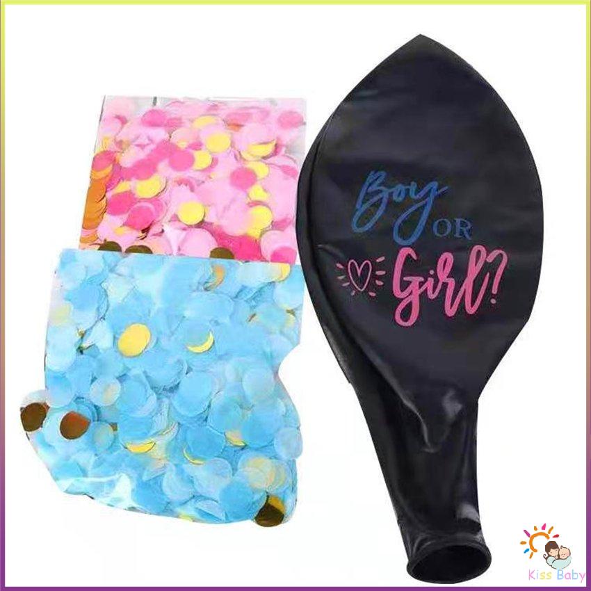 Tiết lộ giới tính Bóng bay hoa giấy 36" cao su đen cho bé trai hoặc gái có màu hồng