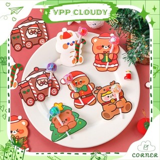 Giấy kẹp kẹo, cắm kẹo mút halloween, noel, đồ dùng để kẹp kẹo dễ thương (1 set gồm 5 giấy kẹp kẹo)