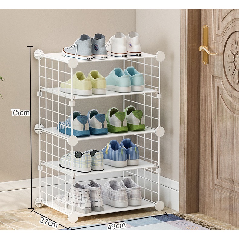 Xả kho- Kệ để giầy dép tiện ích 4 tầng lưới nhựa lắp ghép đa năng