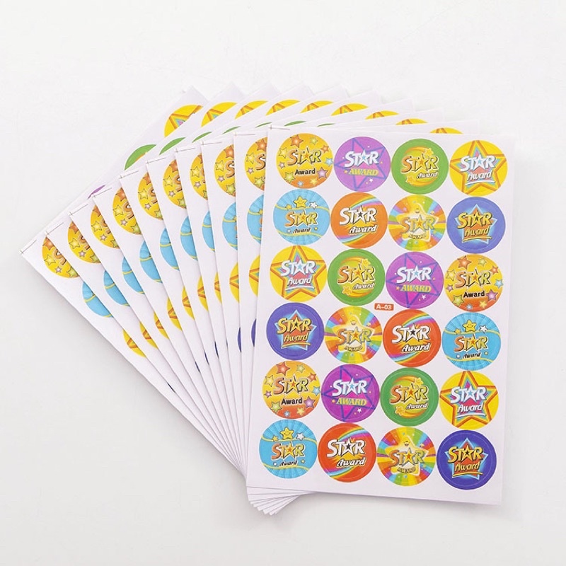 Set 10 tấm sticker khen thưởng học sinh
