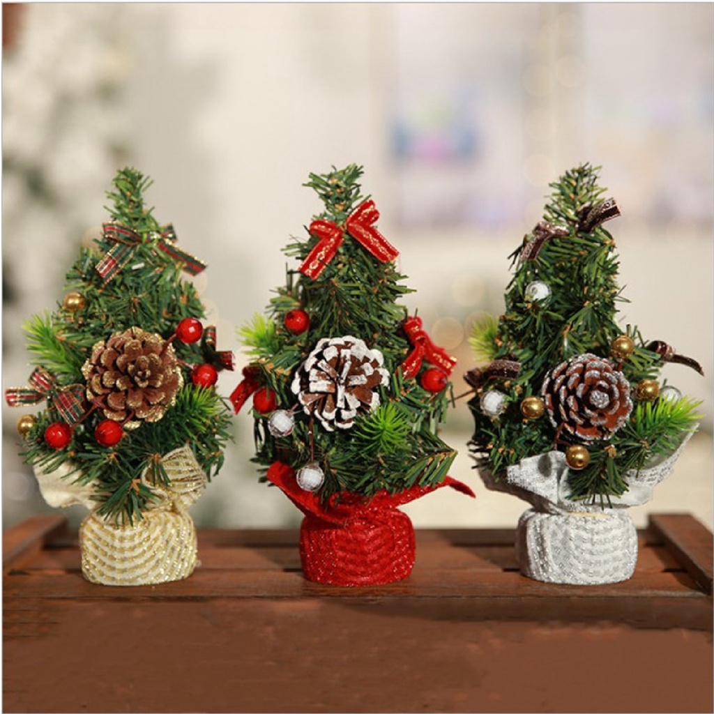 Cây Thông Noel 20cm Để Bàn Trang Trí Noel Giáng Sinh Siêu Bền Đẹp