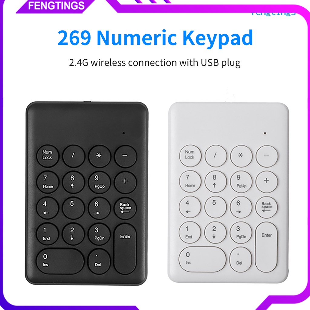 Bàn Phím Số Không Dây 2.4G Bluetooth 269 Di Động Tiện Dụng Cho Laptop