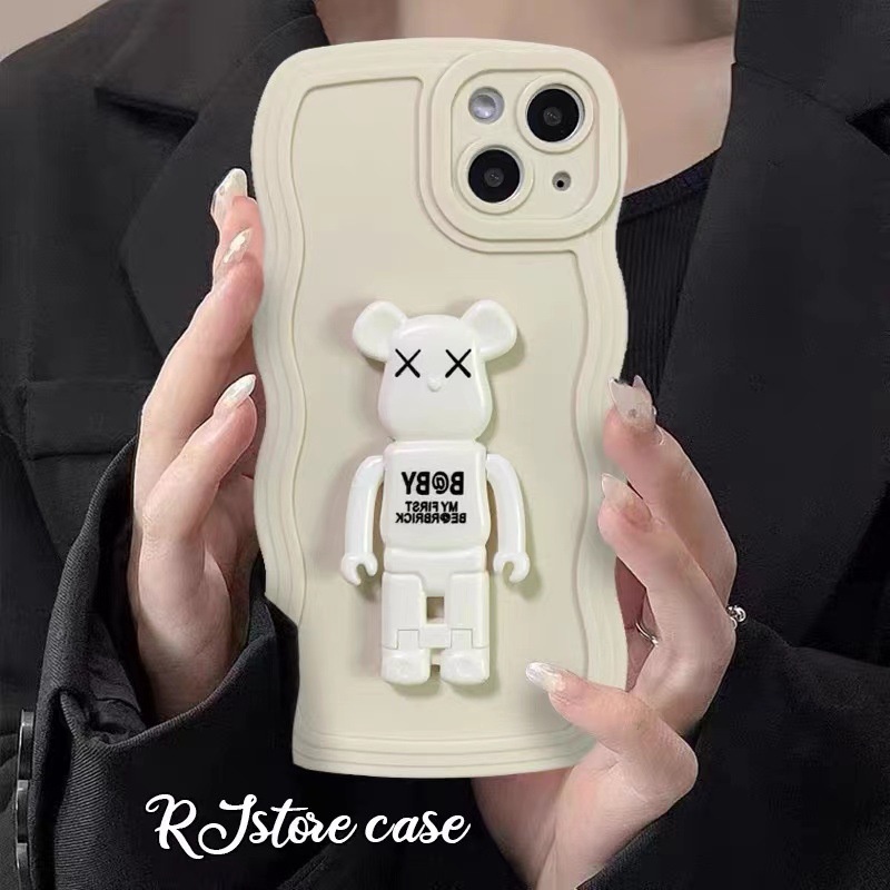 Ốp Điện Thoại TPU Có Giá Đỡ Hình Gấu Cho Vivo Y66 Y65 V5 Lite Y67 V5 V5S X9 Plus X21 Y81 Y81i Y83 V15 Y15S Y15A Y01 T1 5G Phù Hợp