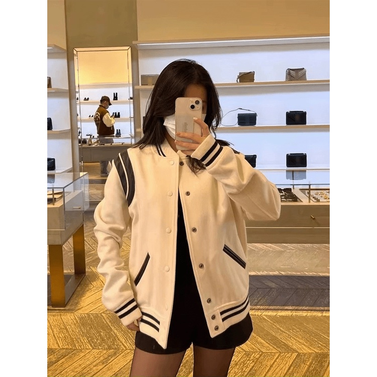 (HCM) ÁO KHOÁC BOMBER VIỀN 2 SỌC SANG CHẢNH -THỜI TRANG HÀN QUỐC CÁ TÍNH HOTTREND CHO CÁC CHỊ EM KME FASHION