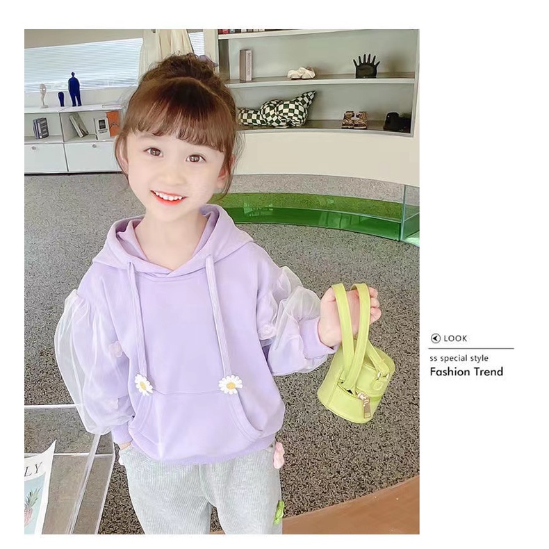 [Kacily]Áo nỉ dài tay bé gái phong cách hàn quốc 1-7 tuổi