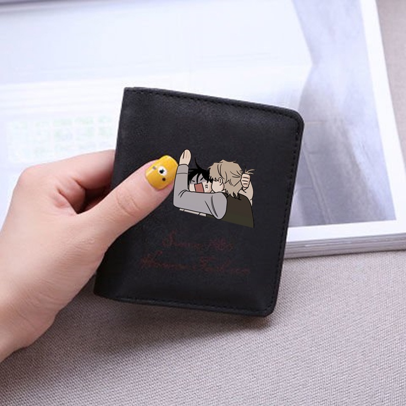 Ví ngắn đen hồng cầm tay in hình LOW TIDE IN TWILIGHT Đêm bên làn nước boylove manhwa tiện lợi anime chibi