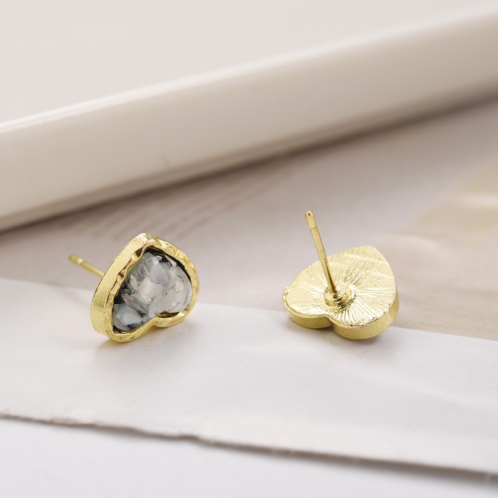 Khuyên Tai Hình Trái Tim Phong Cách Hàn Quốc Cổ Điển Thanh Lịch Dành Cho Nữ