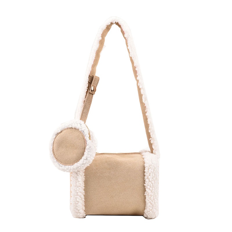 Túi Đeo Vai Phủ Lông Phong Cách Đường Phố Pháp Thời Trang Cho Nữ