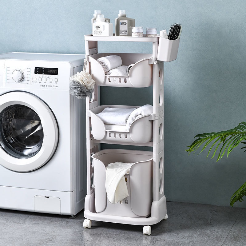kệ đựng đồ đa năng 3 tầng nhựa eccox đựng đồ phòng tắm, nhà bếp có bánh xe di chuyển 5329