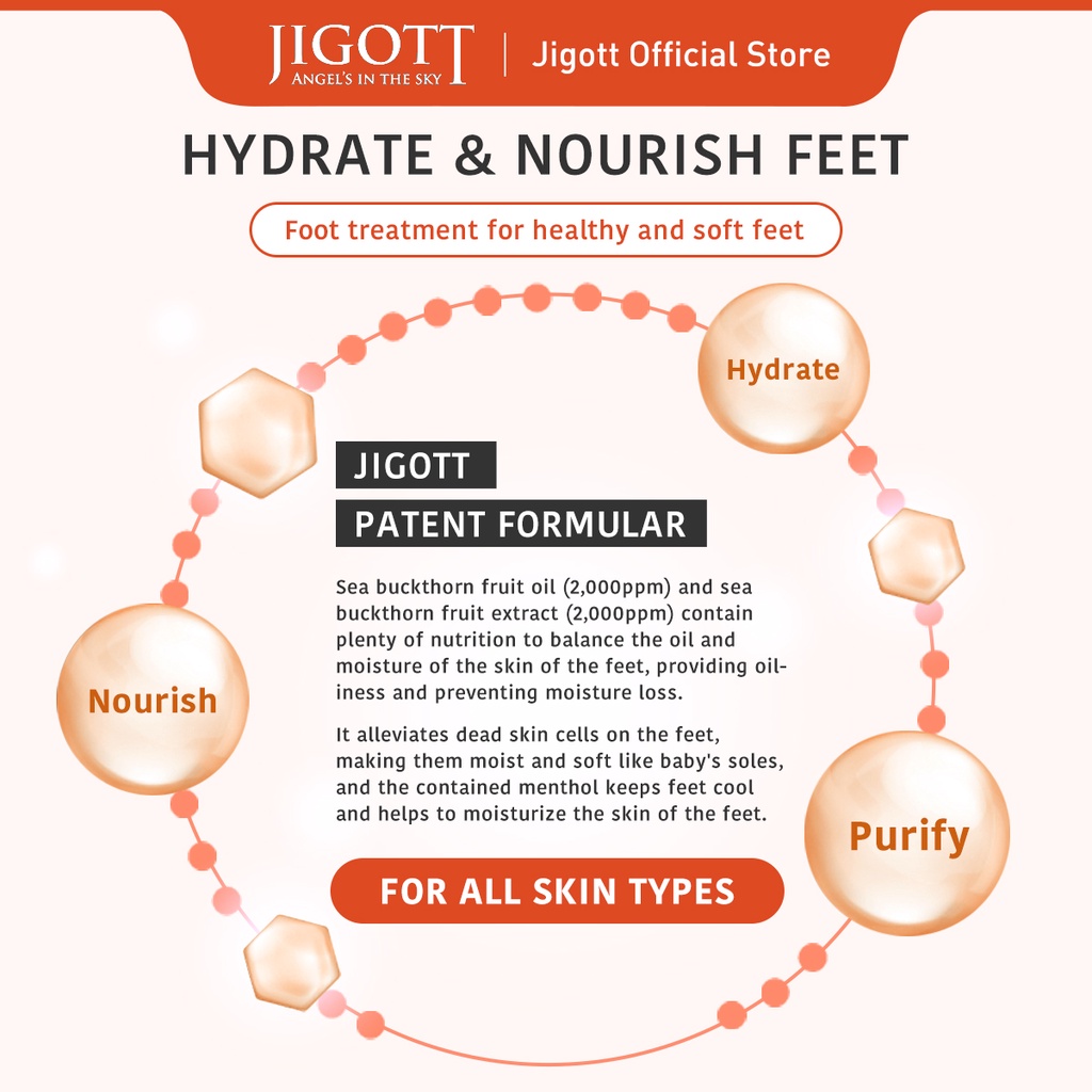 Mặt nạ dưỡng da chân JIGOOT Foot Mask 1 Cặp