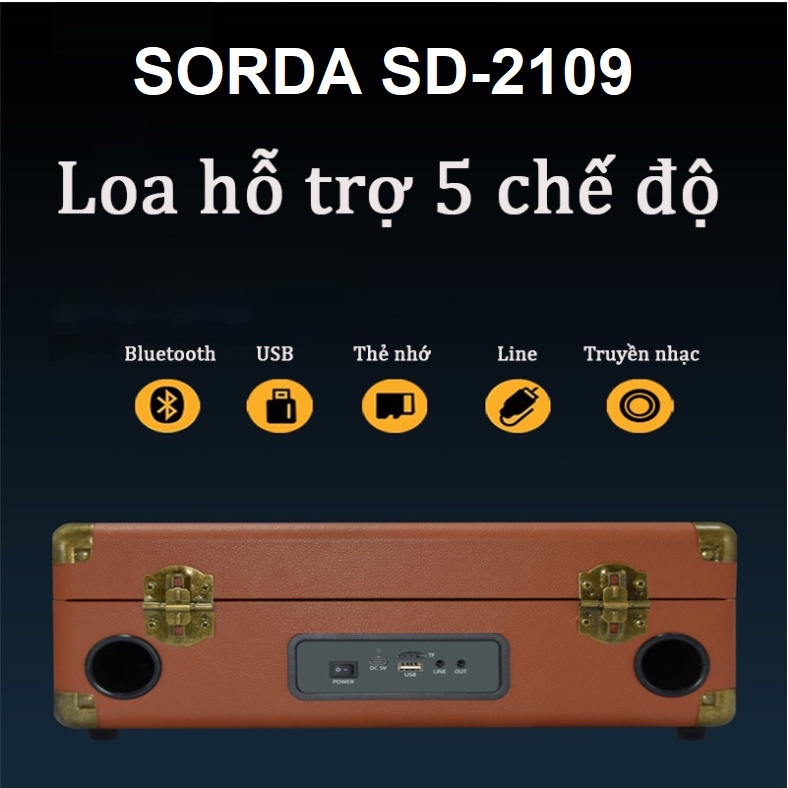 Loa  Hát Karaoke Hát Livestream Rất Hay Vali Xách Tay, Chính Hãng SORDA SD-2109, Kèm 2 Micro Không Dây - Tiếng Mic Hay