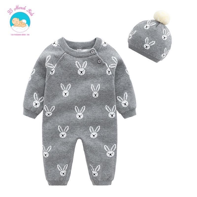 Body len thỏ kèm mũ hàng Quảng châu cao cấp